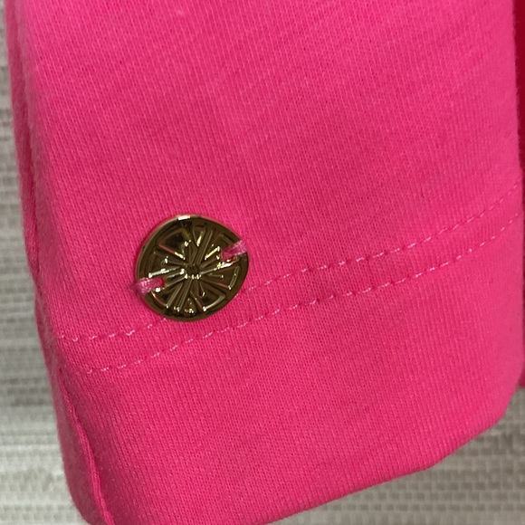 Lilly Pulitzer Jessie Top Puff Sleeve Tshirt Cockatoo Pink XS NWT - Picture 3 of 7